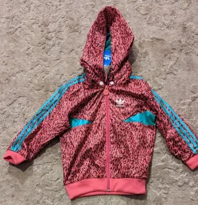 adidas cheetah print toddler jacket with detachable hoodie.