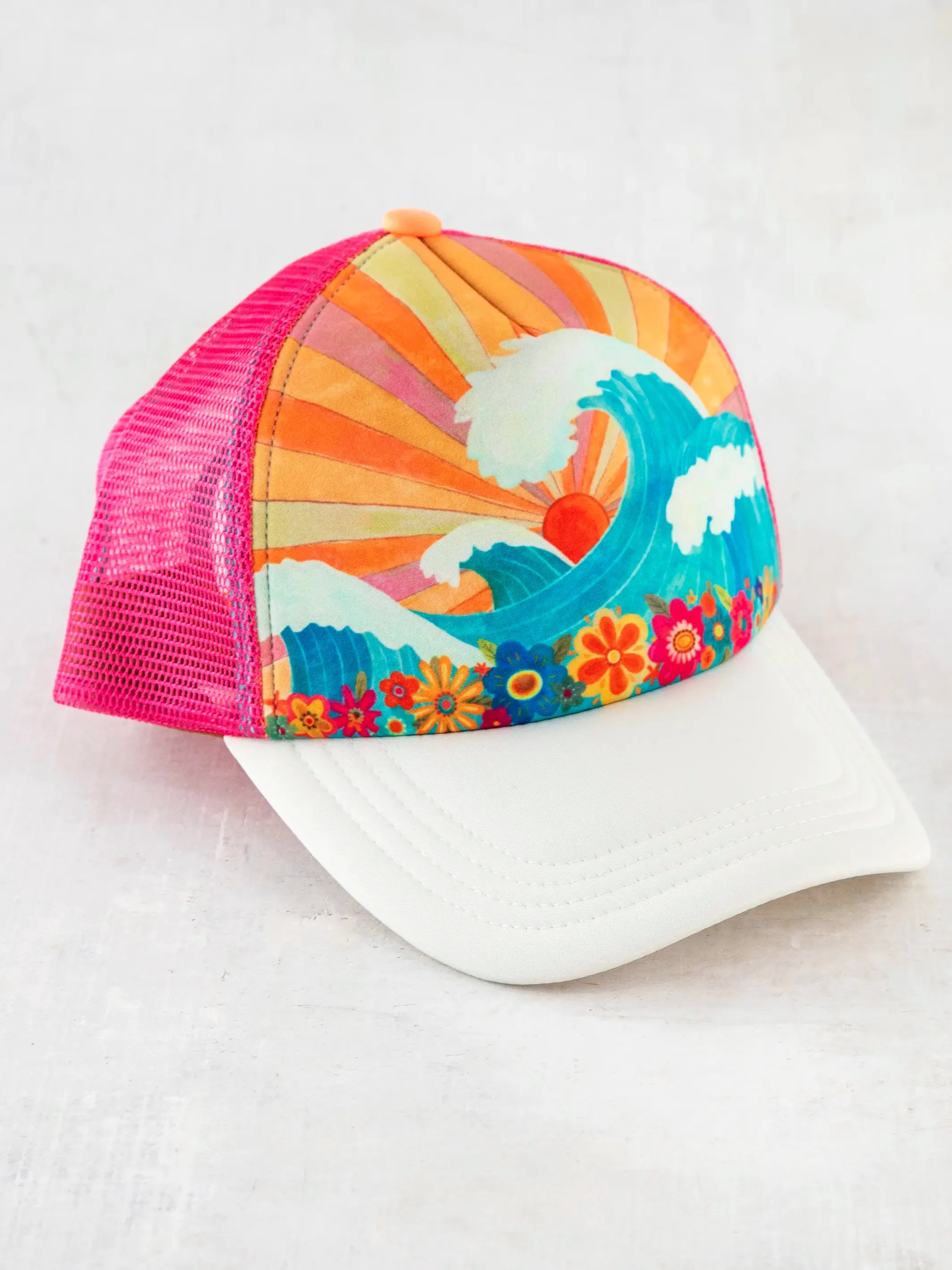 Adjustable Beach Waves Trucker Hat