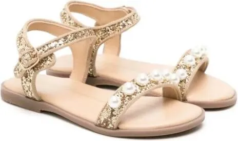 Gold Glitter Age of Innocence Fleur Sandals