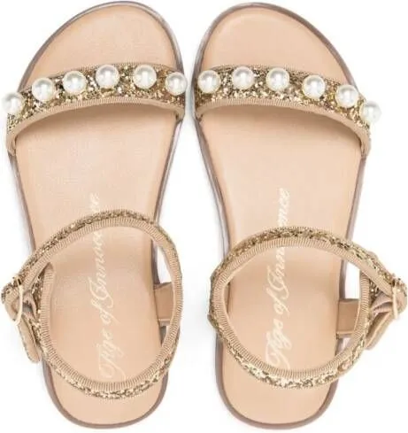 Gold Glitter Age of Innocence Fleur Sandals