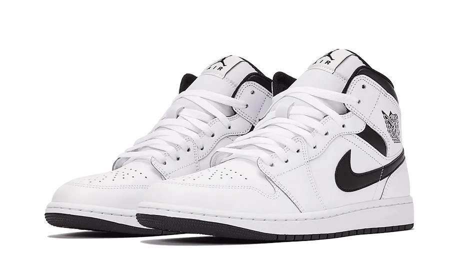 Air Jordan 1 Mid White Black - White Black Air Jordan 1 Mid