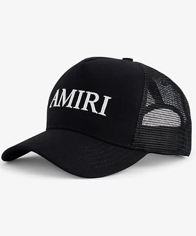 Amiri Men's Black Trucker Mesh Panels Cotton Baseball Cap