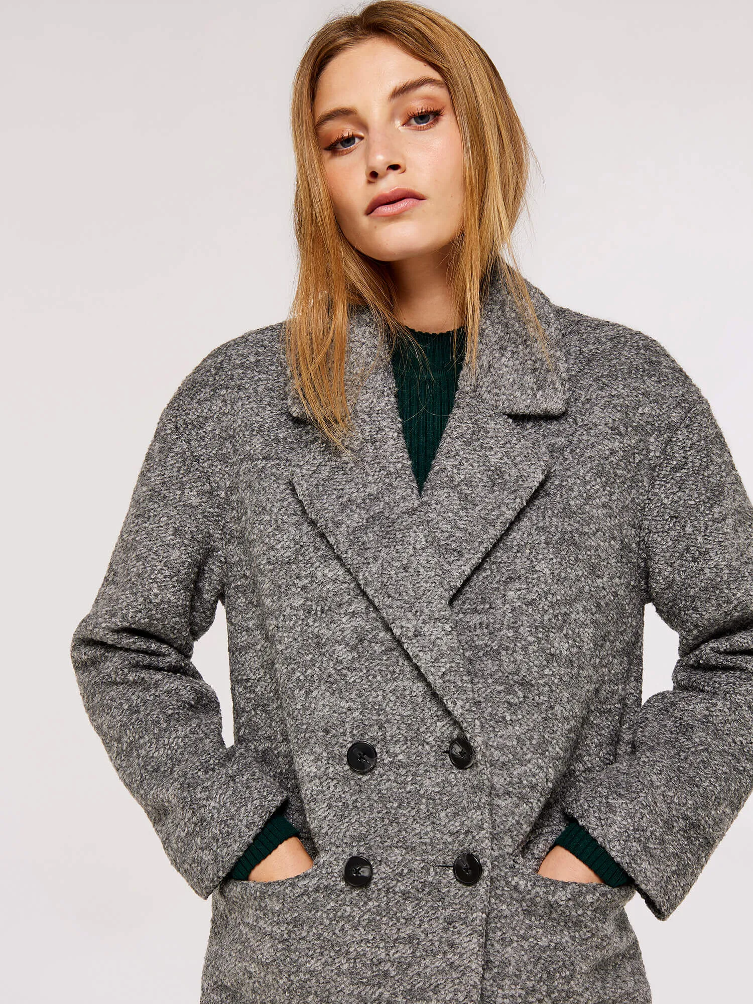 Apricot Boucle Coat