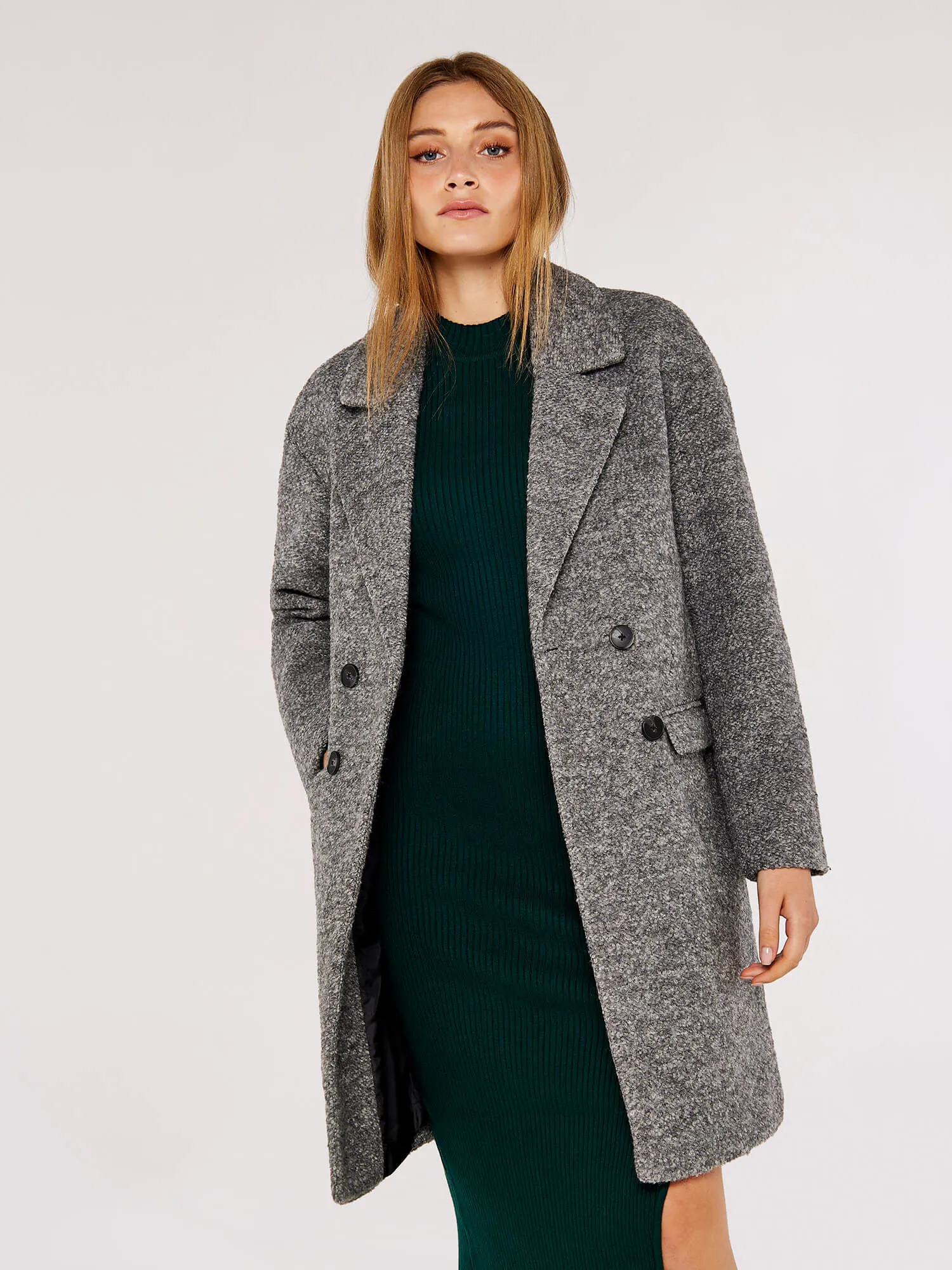 Apricot Boucle Coat