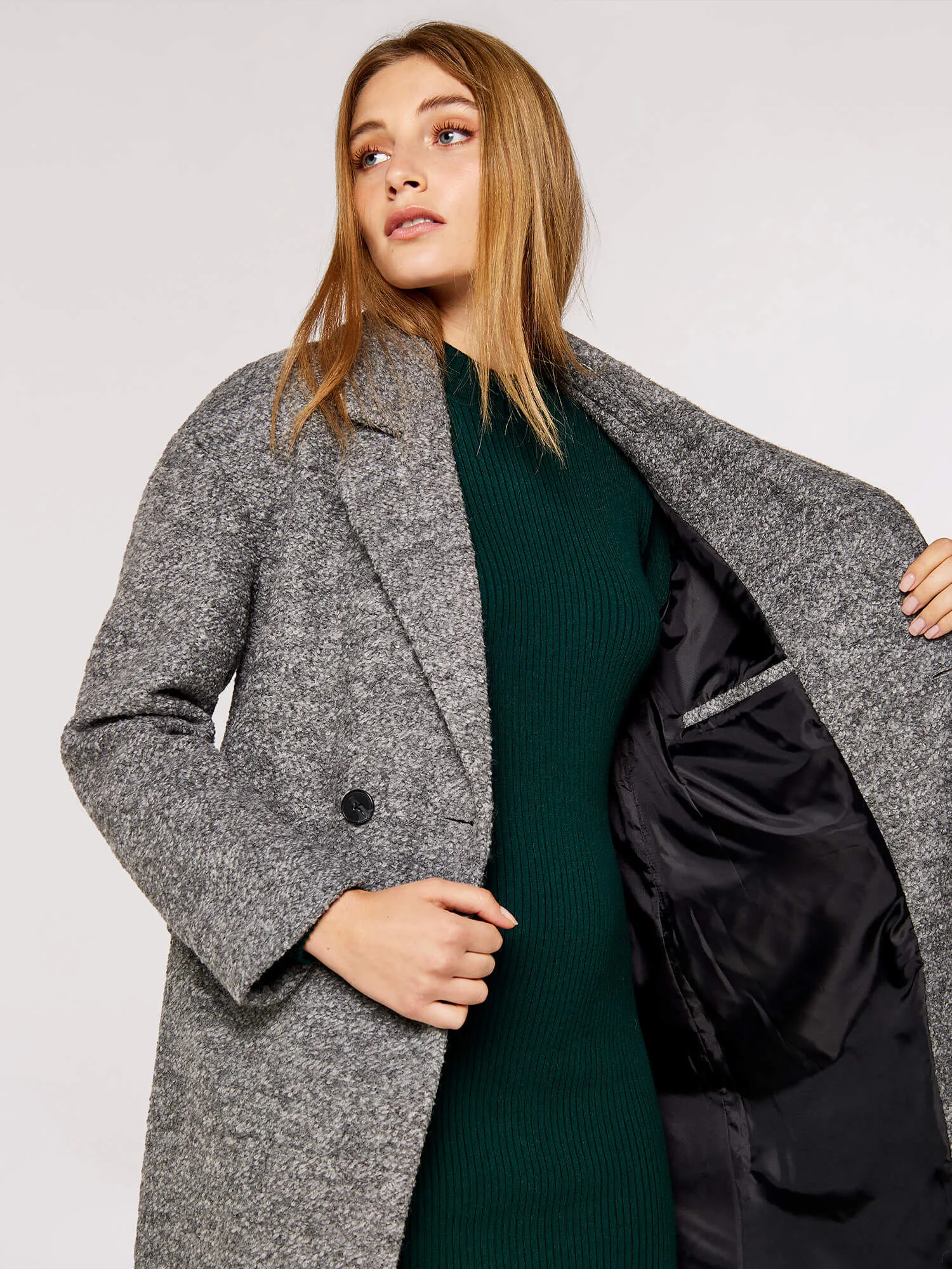 Apricot Boucle Coat