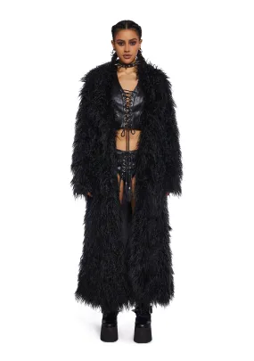 Black Astro Arctic Faux Fur Coat