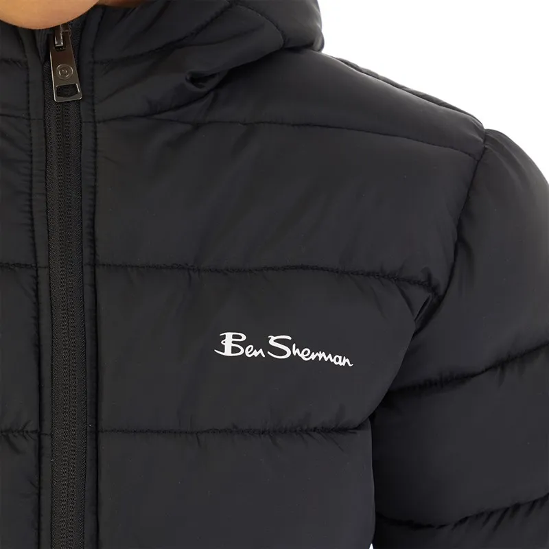 Black Ben Sherman Boys Classic Puffer Jacket