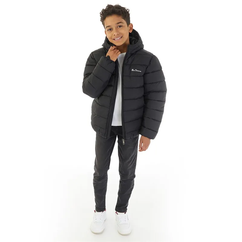 Black Ben Sherman Boys Classic Puffer Jacket