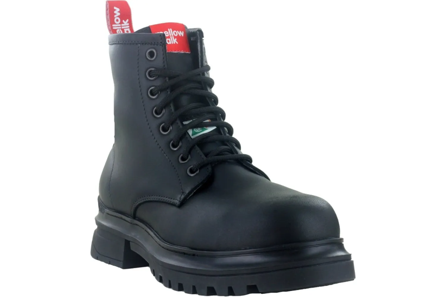 Black Leather Athletic Work Boots for Women Size 9.5 M