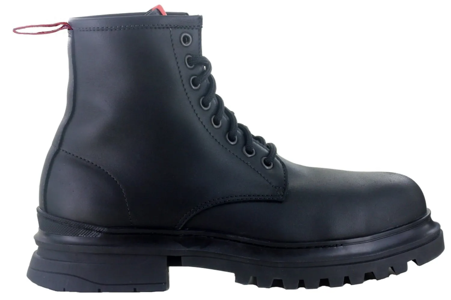 Black Leather Athletic Work Boots for Women Size 9.5 M