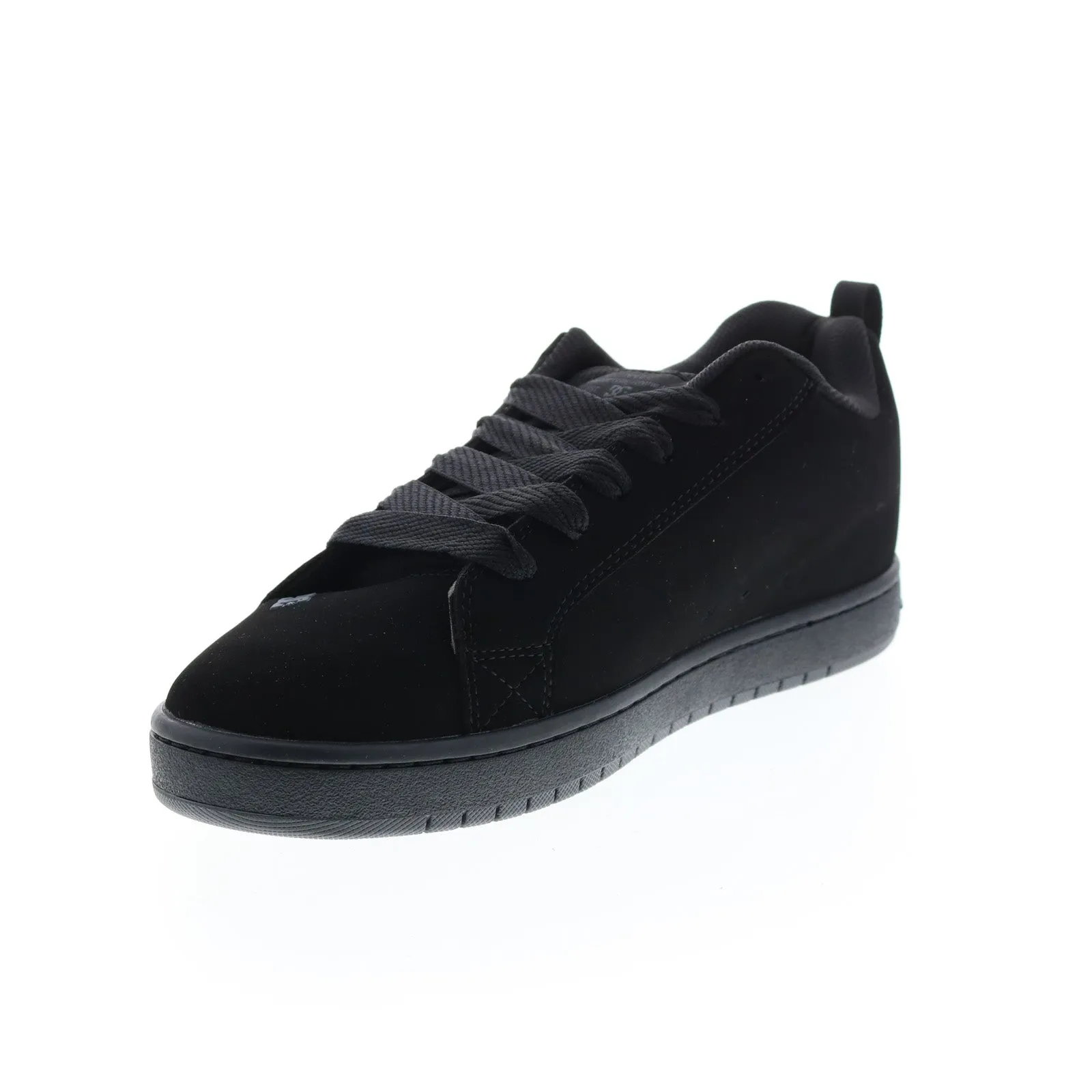 Black Nubuck Skate Sneakers - DC Court Graffik Men's Shoes