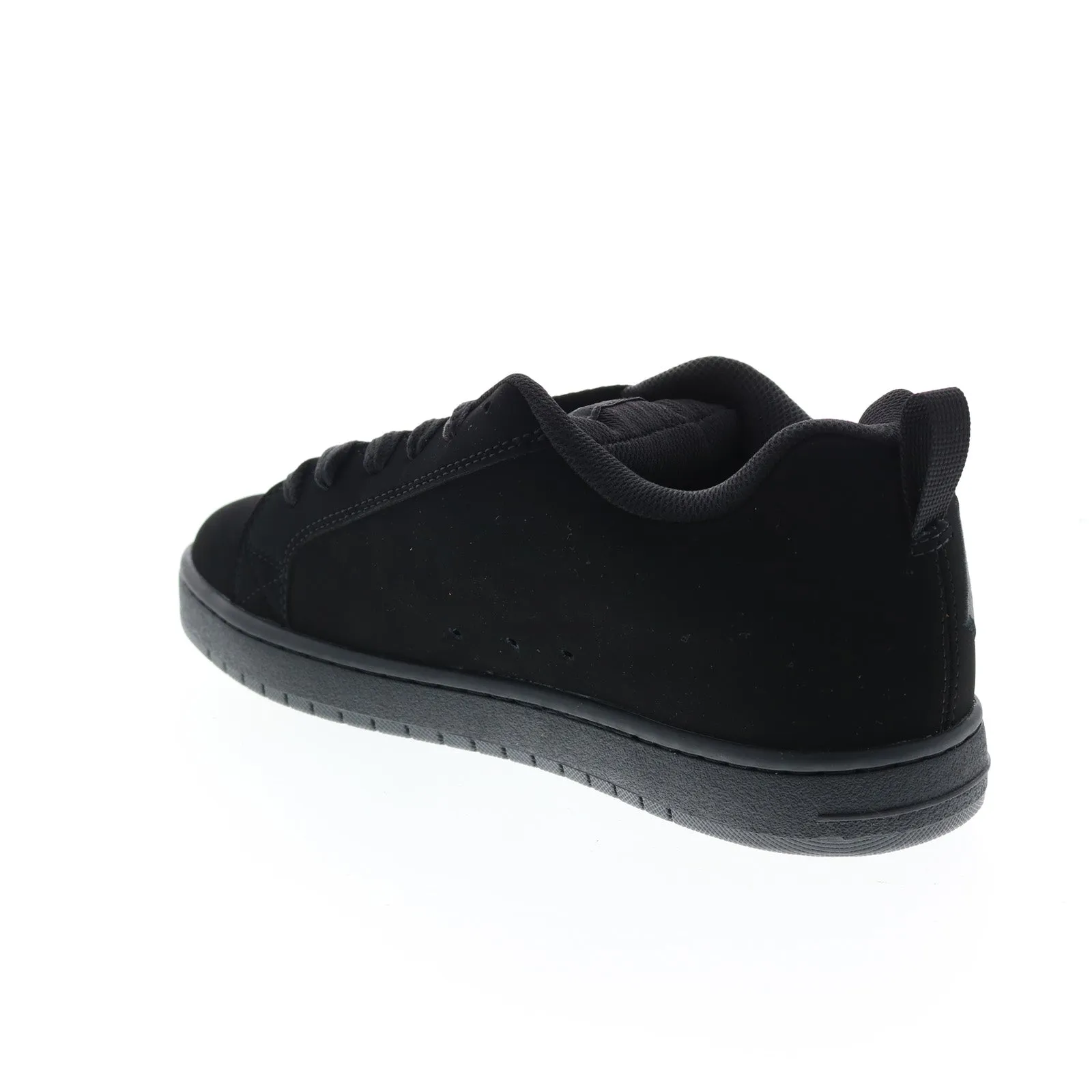 Black Nubuck Skate Sneakers - DC Court Graffik Men's Shoes