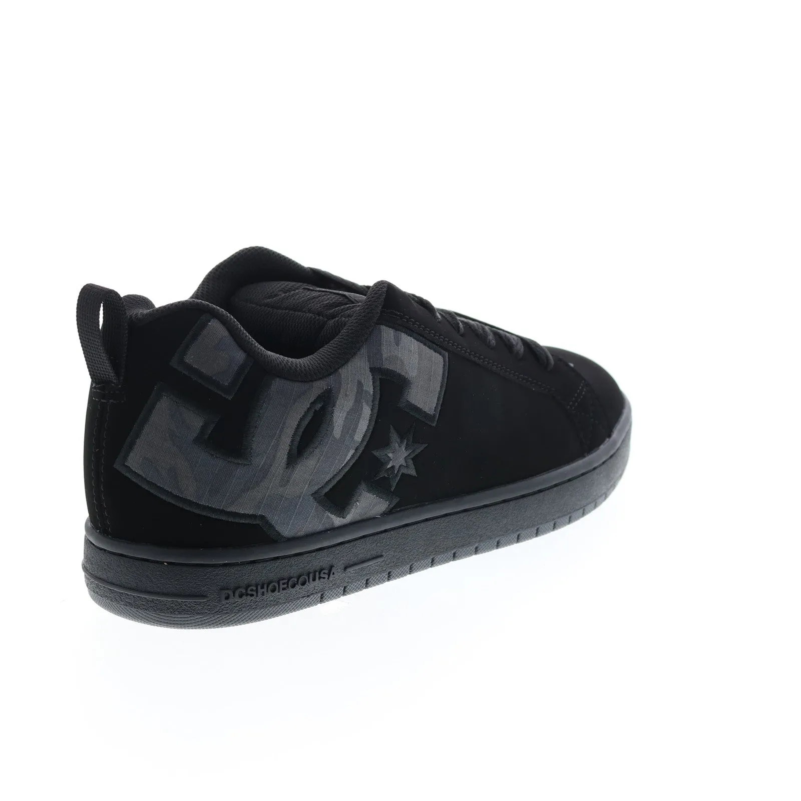 Black Nubuck Skate Sneakers - DC Court Graffik Men's Shoes