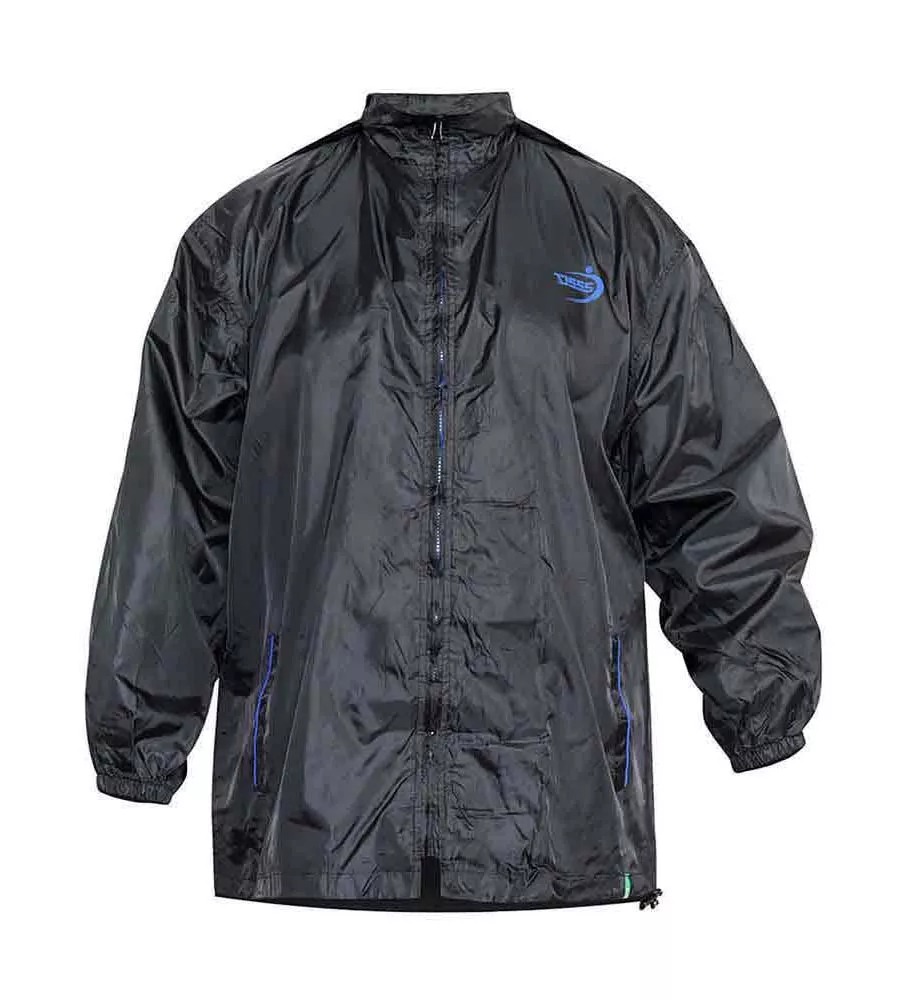 Black Packaway Rain Jacket for Big Men