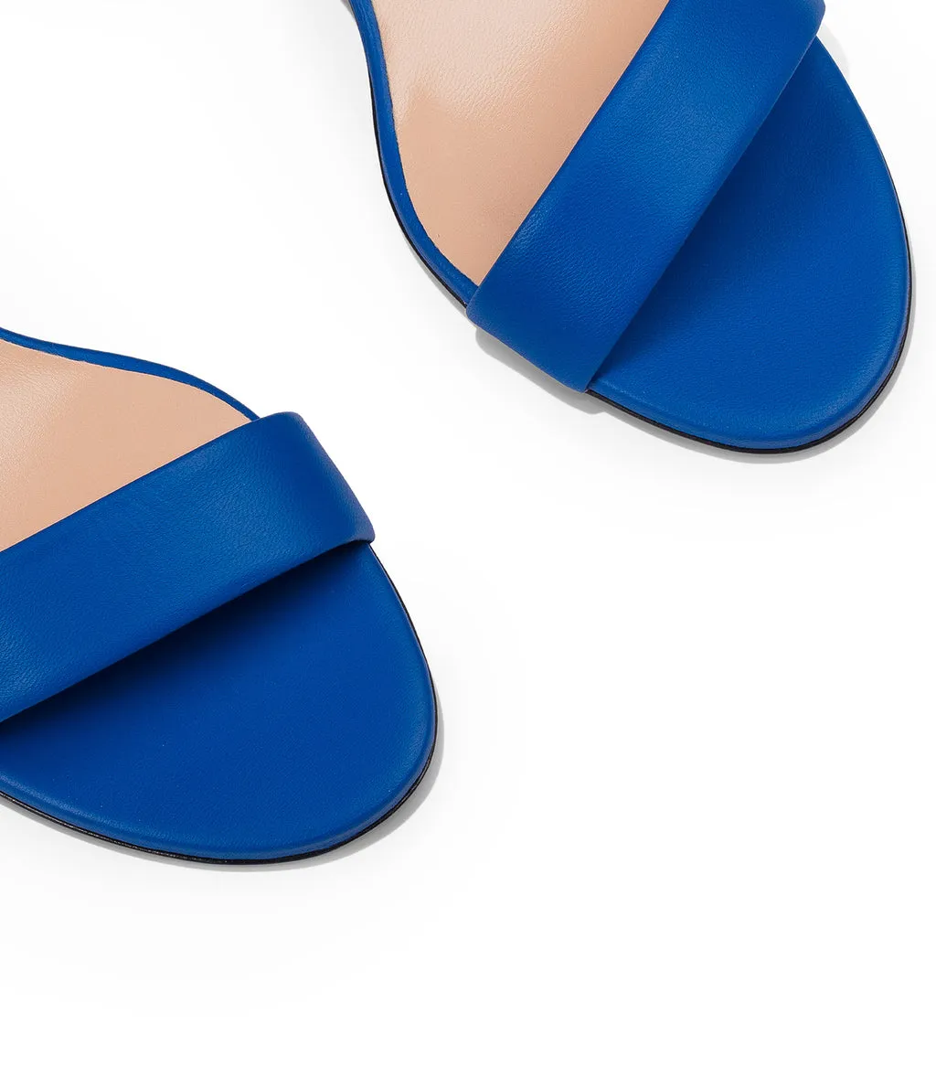 Blue Rhinestone Nappa Leather Sandals