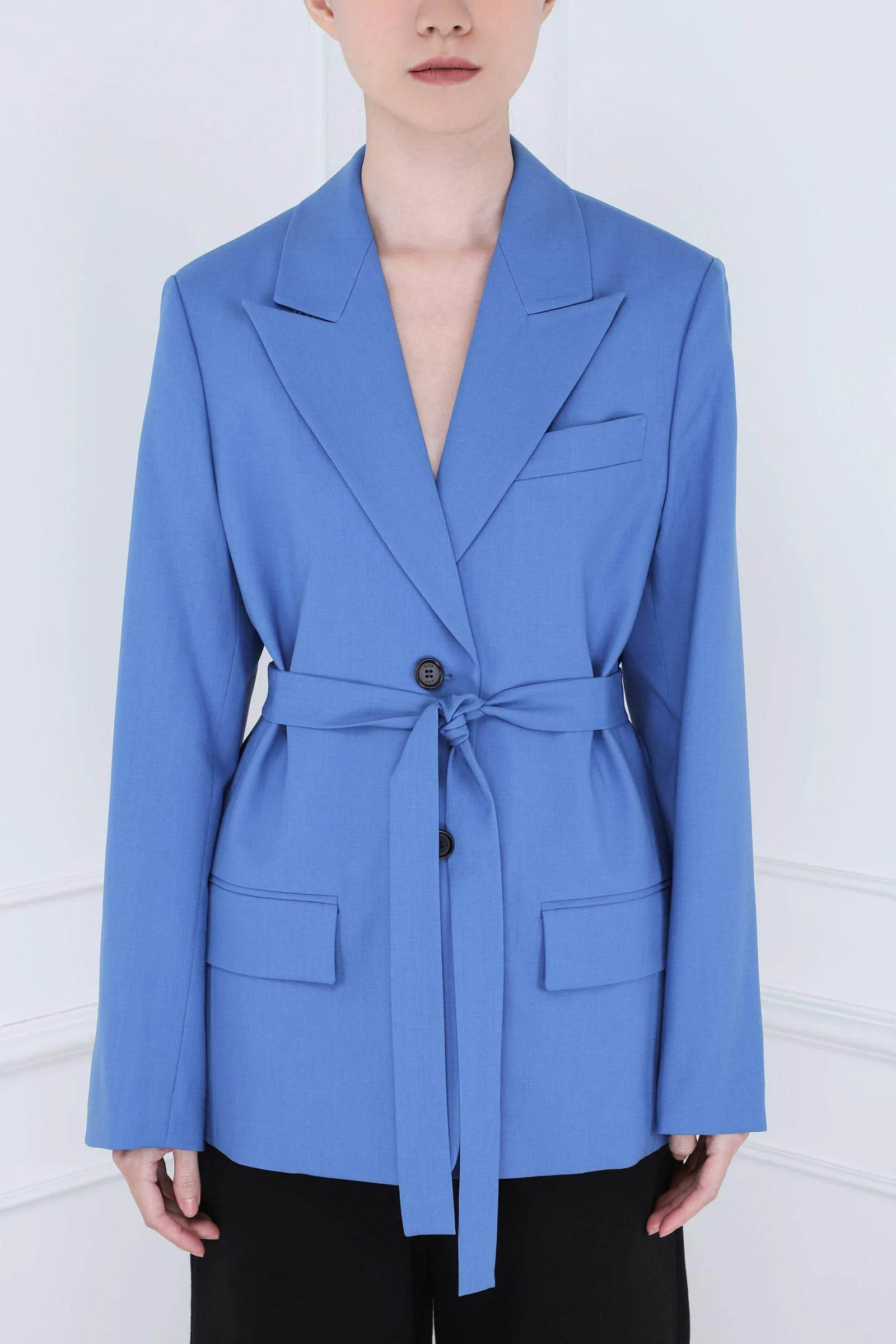 Blue Tiered Back Coat