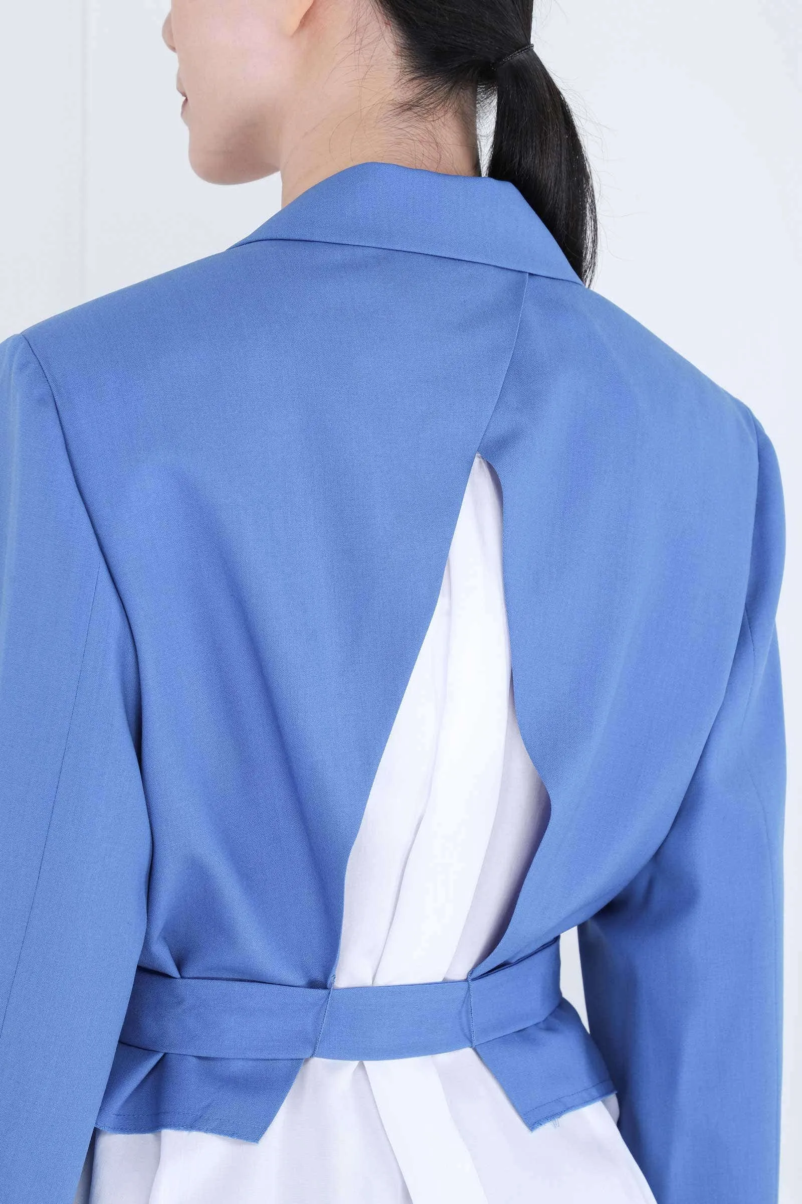 Blue Tiered Back Coat