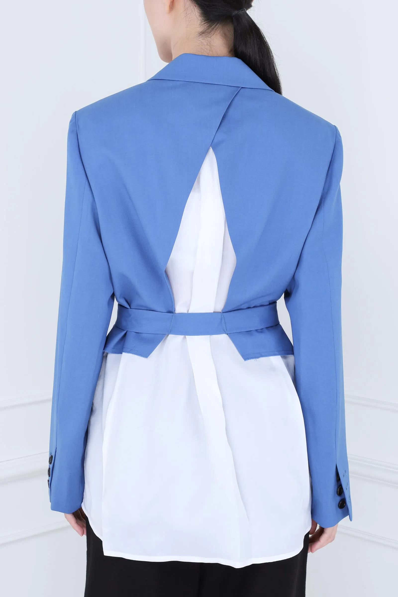 Blue Tiered Back Coat