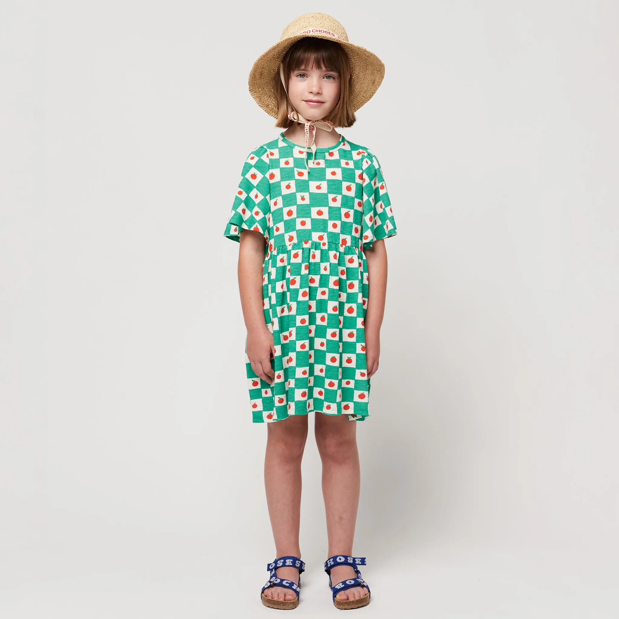 Bobo Choses Child Tomato Green All Over Dress