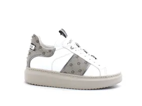 CAFENOIR Platform Sneaker White Tortora Studs DE1411