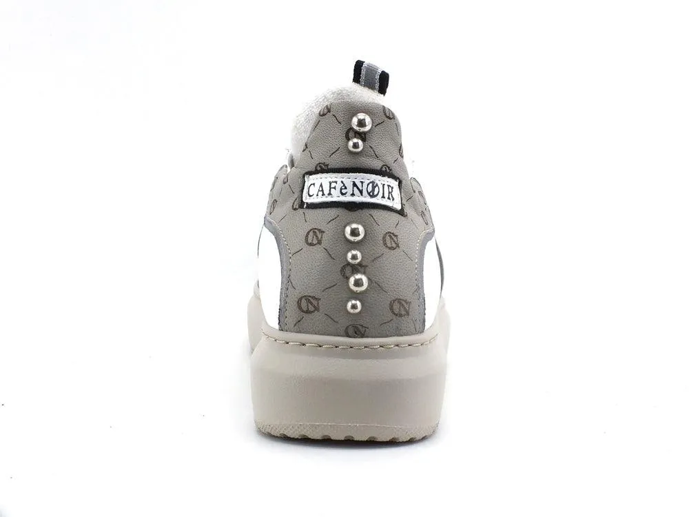 CAFENOIR Platform Sneaker White Tortora Studs DE1411