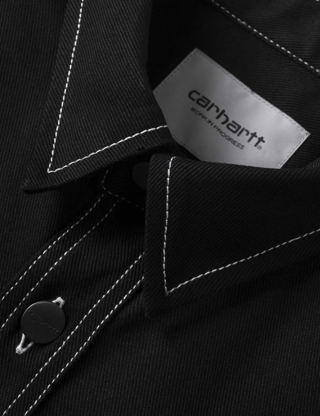 Carhartt-WIP Chalk Shirt Jacket Regular Fit Black Rigid