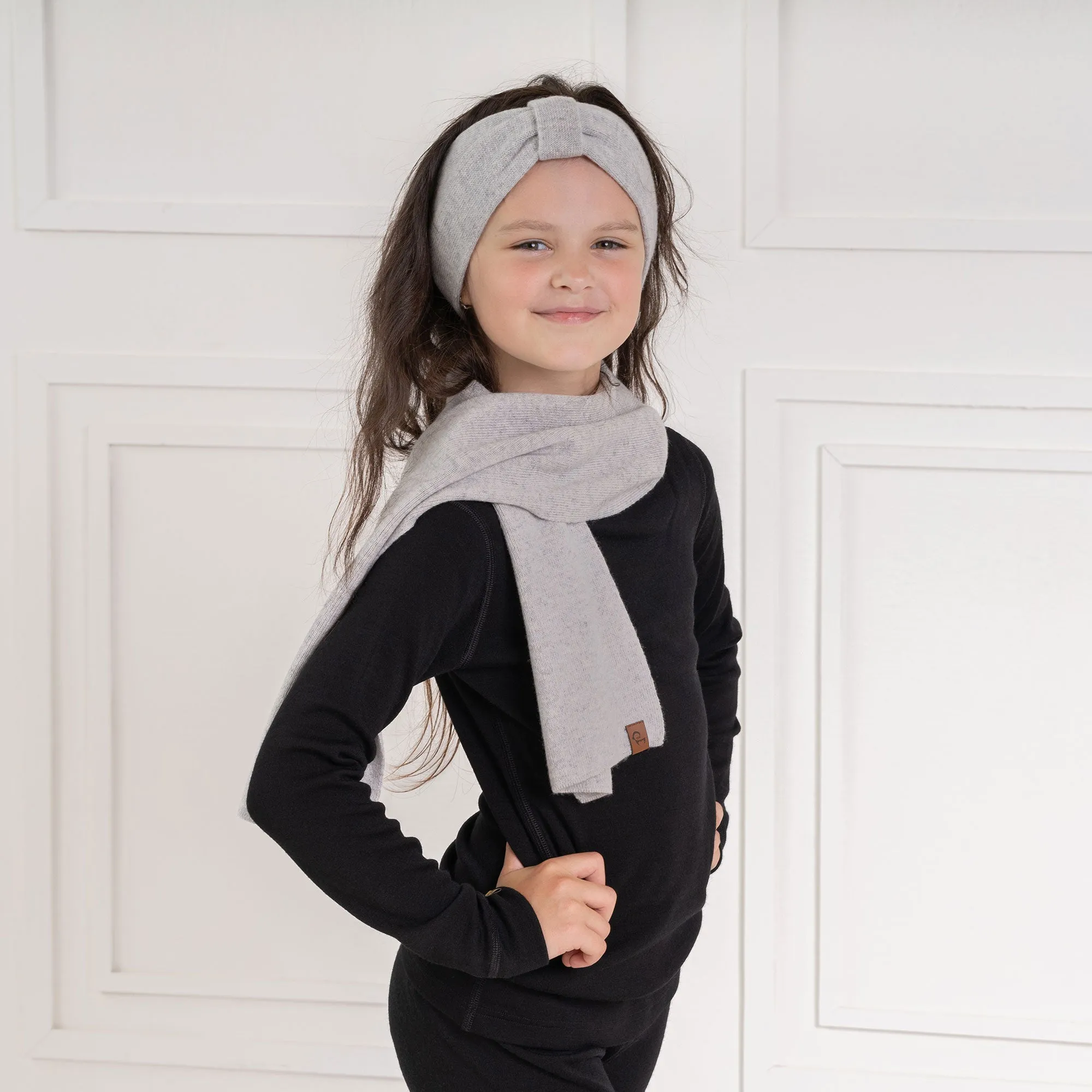 Cashmere Blend Children's Knit Scarf