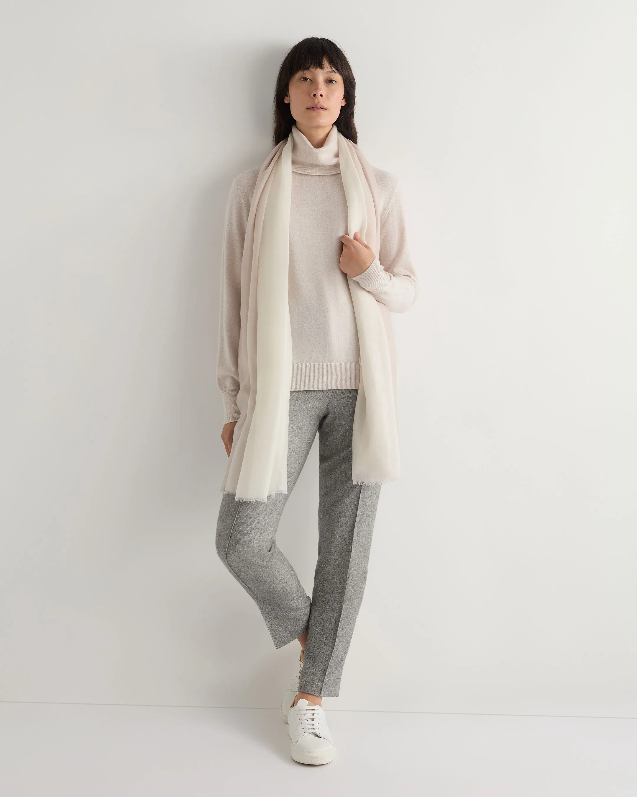 Cashmere Scarf Dip Dye Quartz Pink Women's