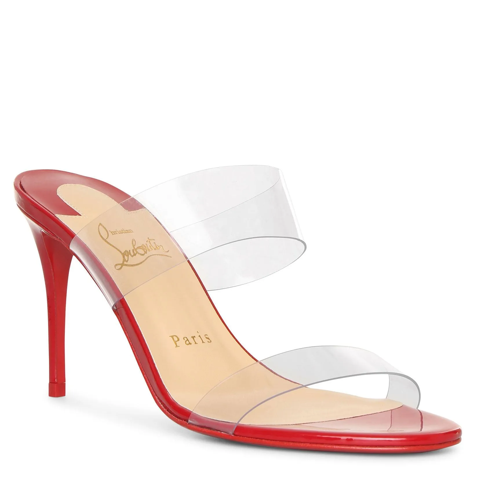 Christian Louboutin Just Nothing 85 Patent PVC Sandals