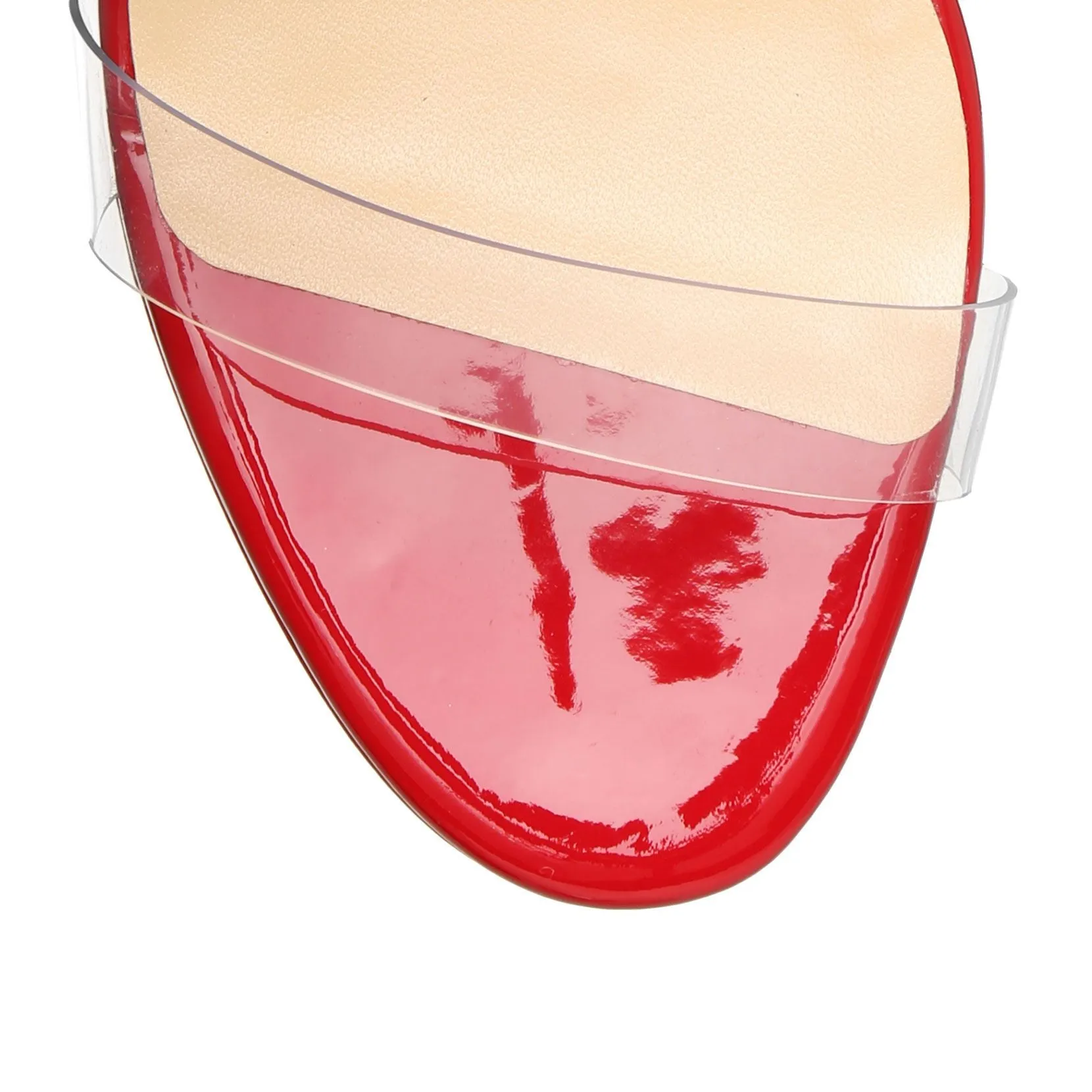 Christian Louboutin Just Nothing 85 Patent PVC Sandals