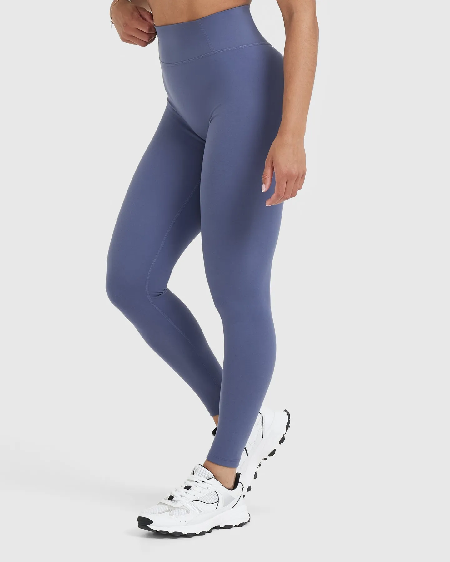 Classic High Waisted Leggings in Slate Blue