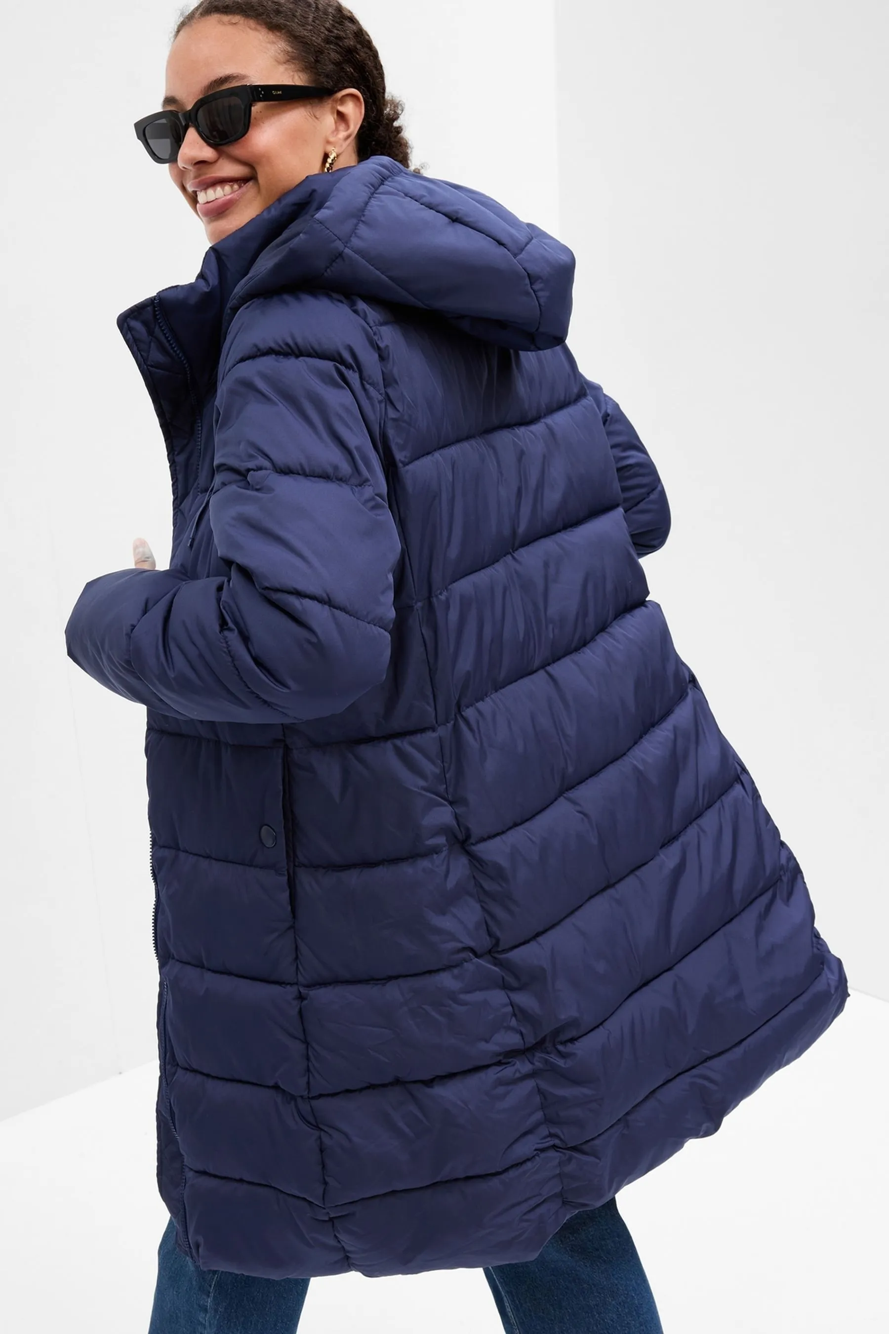 ColdControl Blue Long Puffer Coat