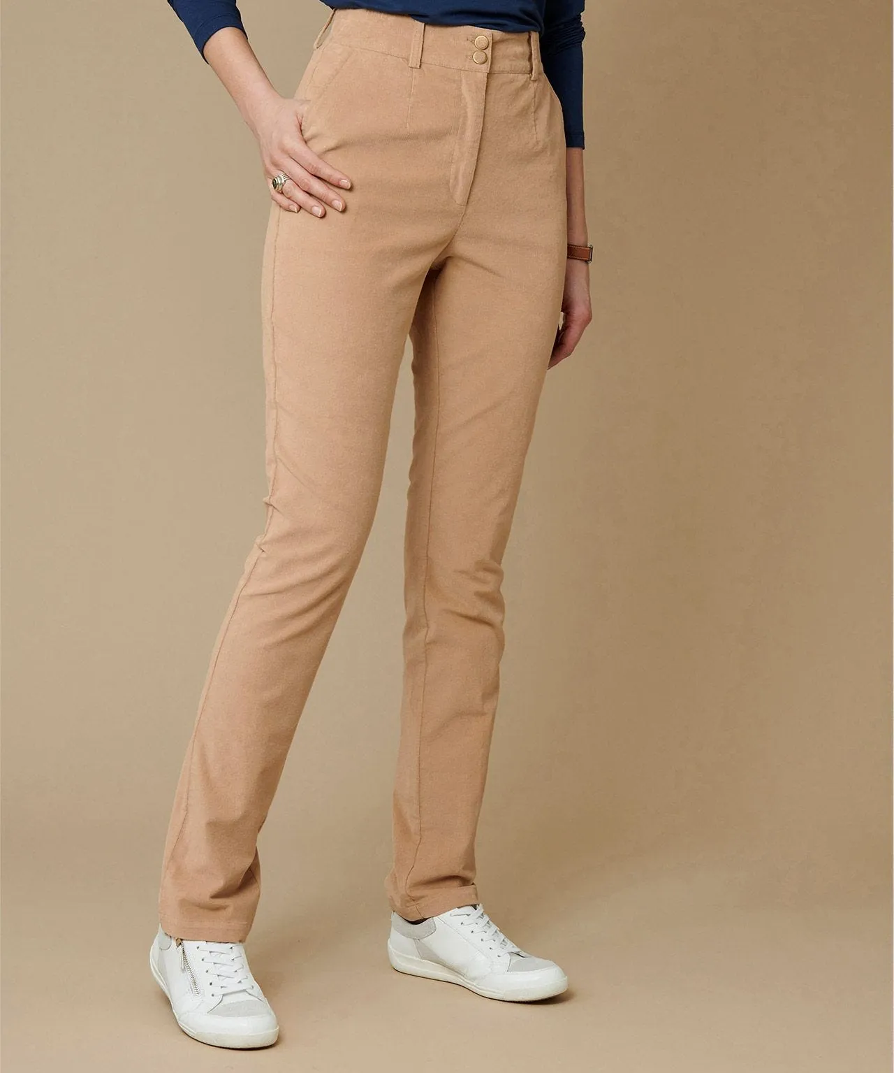 Corduroy Pants with Cotton Blend