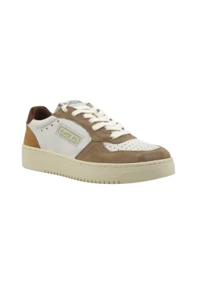 Cream Leather Sneaker Woman 108001-000704