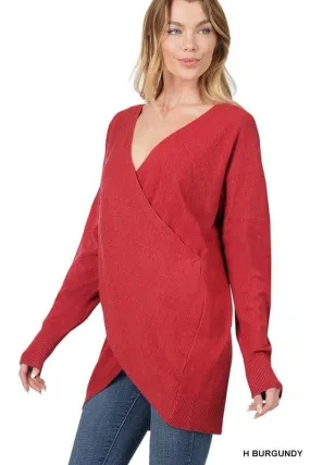 Cross Front Sweater for Women - ZENANA