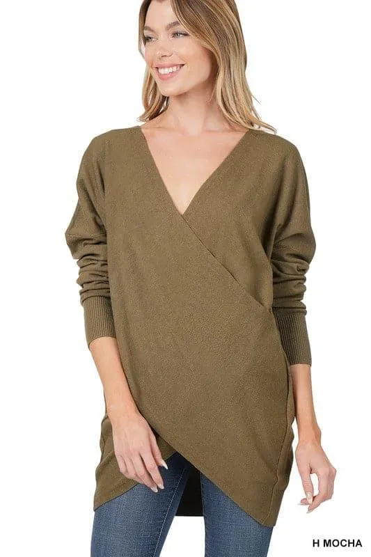 Cross Front Sweater for Women - ZENANA