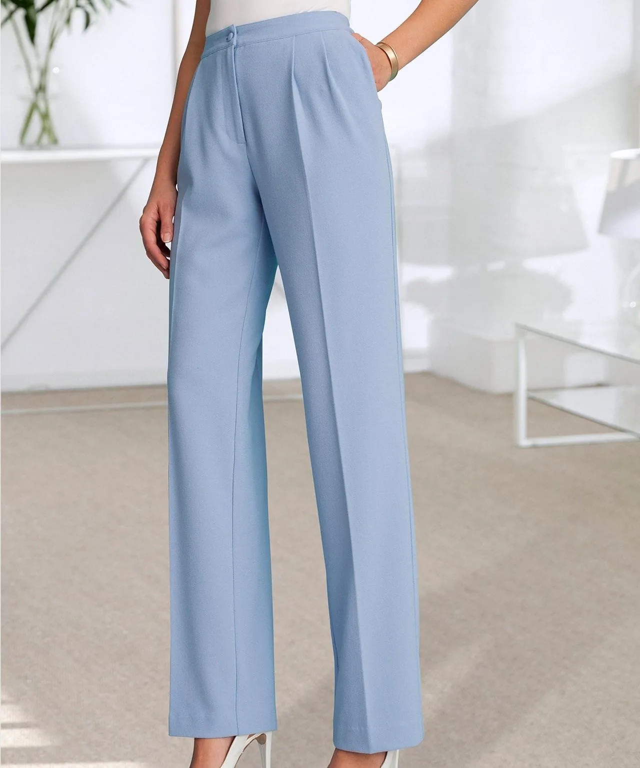 Crêpe Wide-Leg Trousers