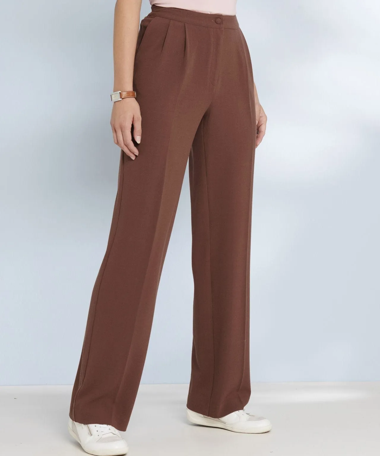 Crêpe Wide-Leg Trousers