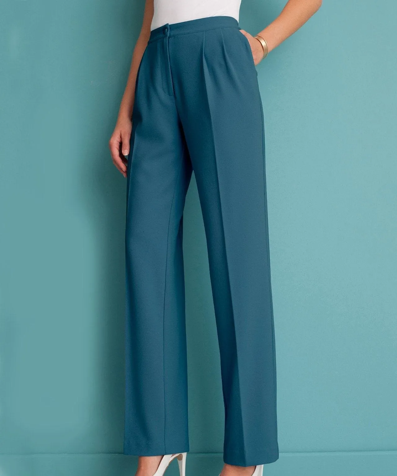 Crêpe Wide-Leg Trousers