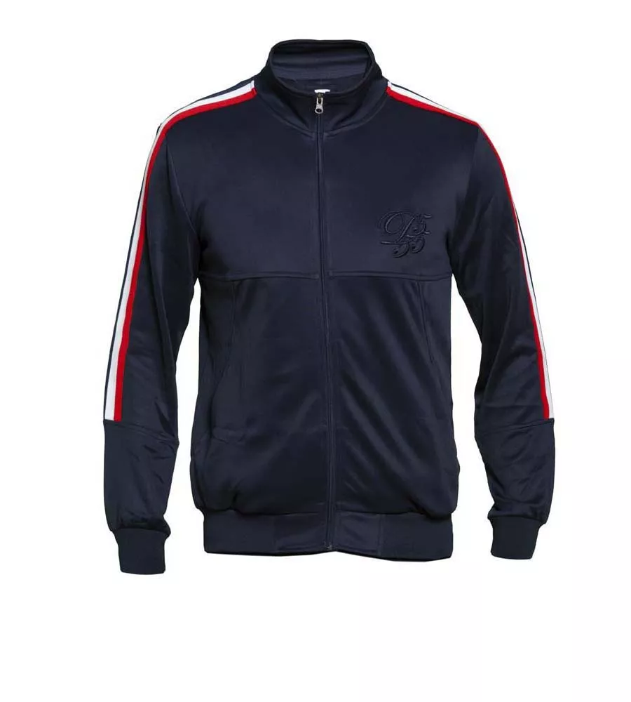 D555 Big Mens Couture Zip-Up Jacket With Taping Detail (Brookes)