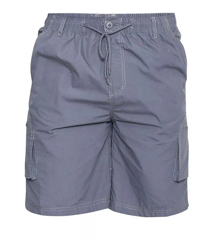 Big Men's Grey Cargo Shorts with Leg Pockets (NICK GREY)