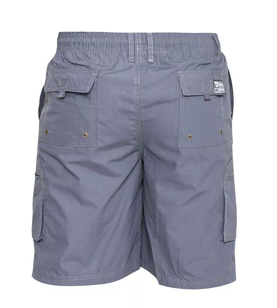 Big Men's Grey Cargo Shorts with Leg Pockets (NICK GREY)