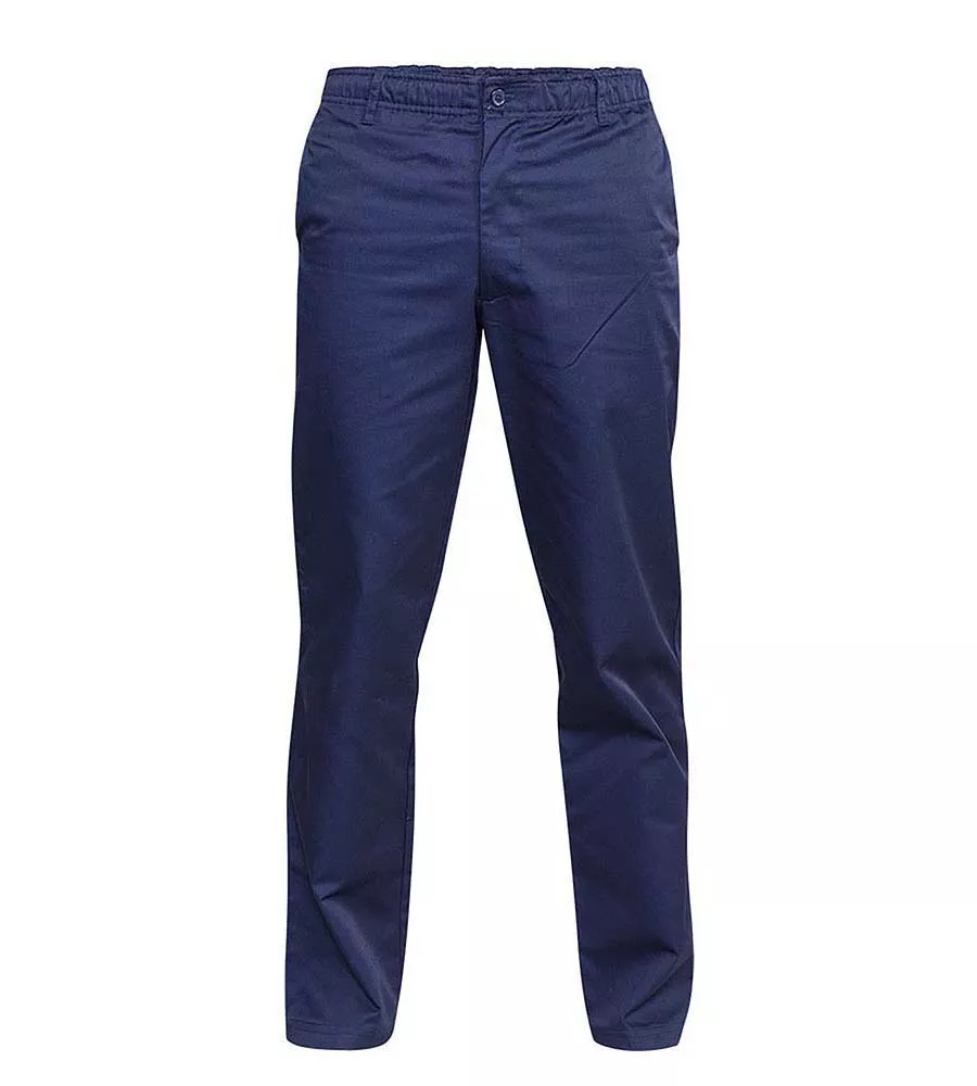 D555 Navy Rugby Trousers Pants with Elasticated Waist for Big Men