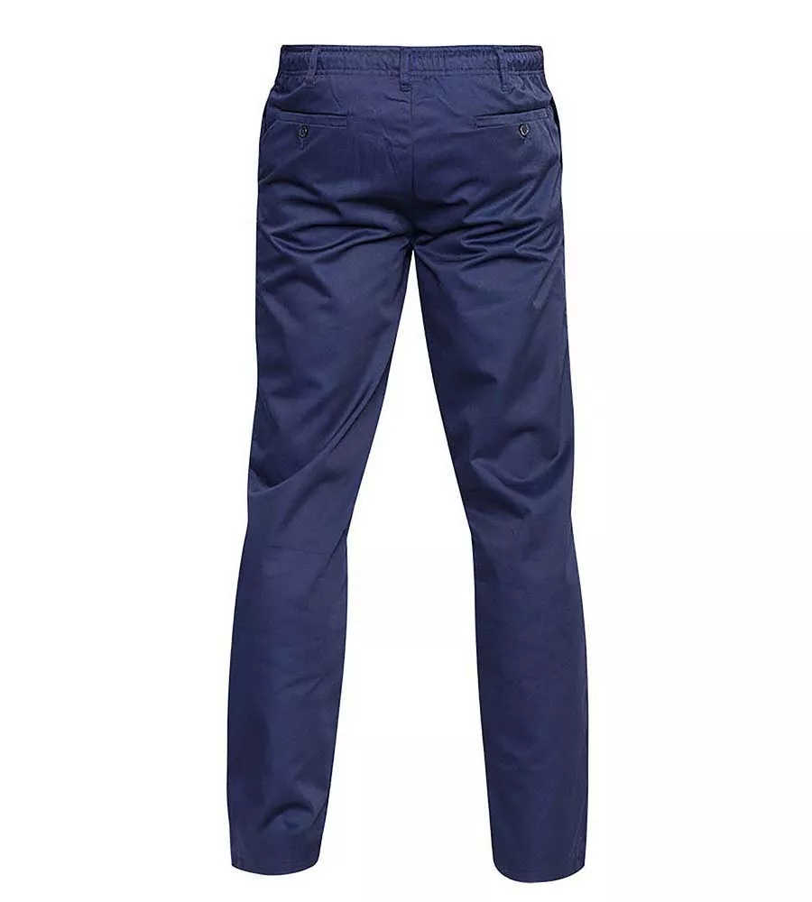 D555 Navy Rugby Trousers Pants with Elasticated Waist for Big Men