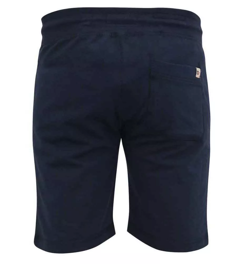 Navy D555 Big Mens Shorts With Elasticated Waist and Loop Back (SUTTON 2)