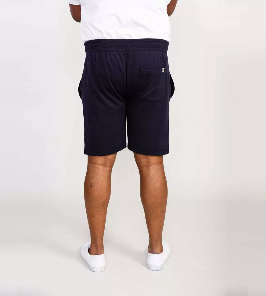 Navy D555 Big Mens Shorts With Elasticated Waist and Loop Back (SUTTON 2)