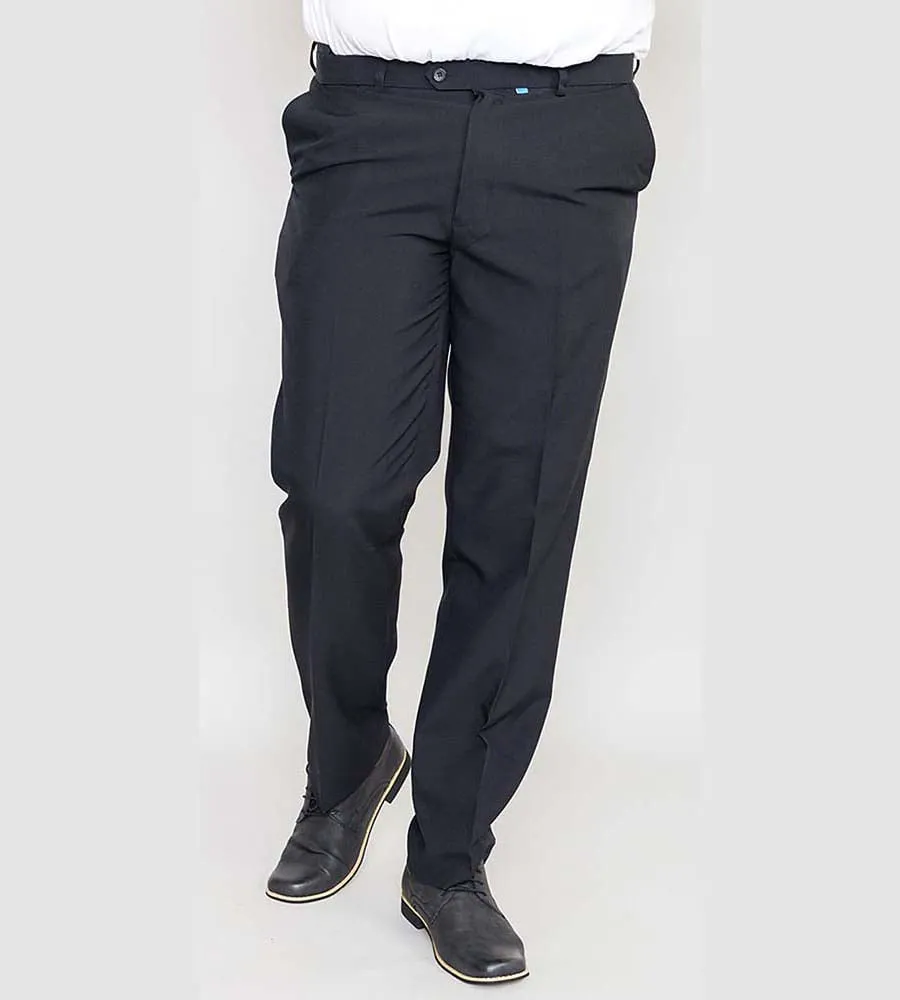 D555 Navy Trousers with Adjustable Waist for Big Men