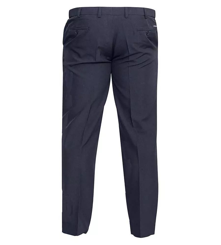 D555 Navy Trousers with Adjustable Waist for Big Men