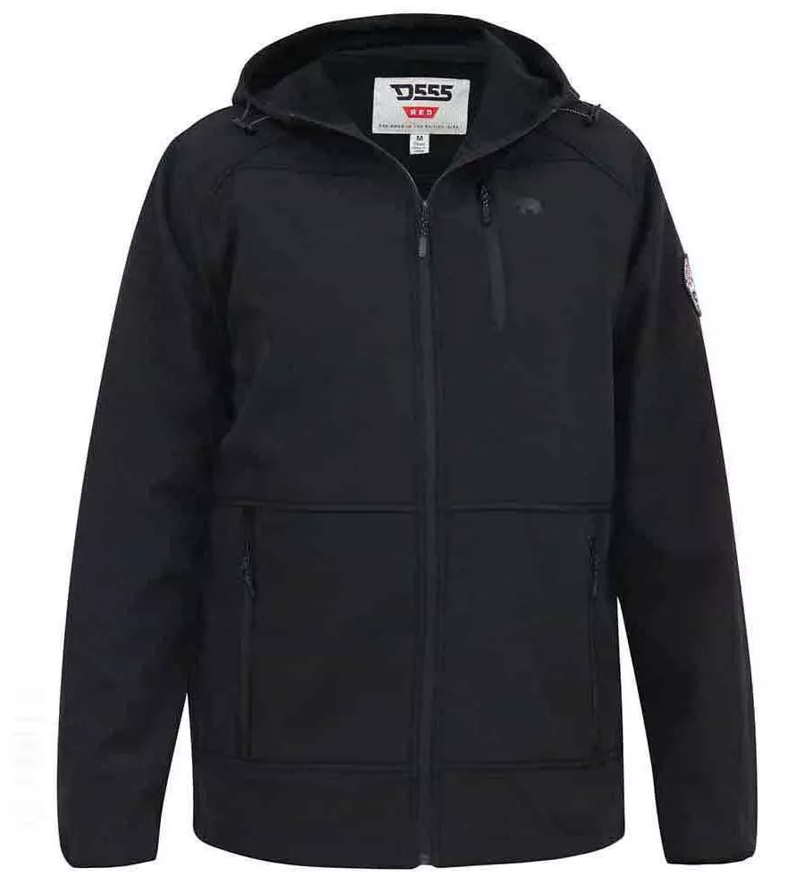 Big Mens Soft Shell Hooded Jacket (CHRISTOPHER) by D555