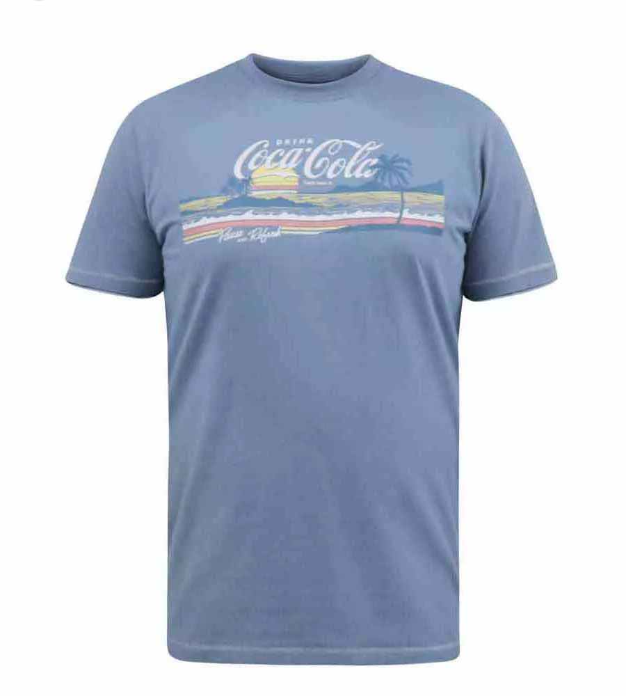 D555 Mens Coca Cola Printed T-Shirt Officially Licensed Product Norfolk